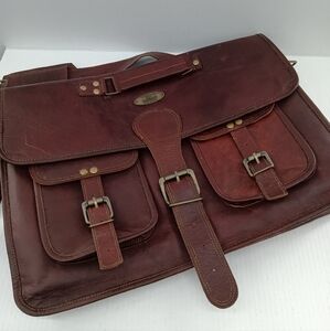 MC HANDMADE ORIGINAL LEATHER messenger crossbody distressed leather bag